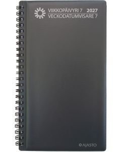 Viikkopäivyri/Veckodatumvisare 7, tummanharmaa