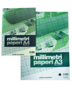 Millimetrilehtiö A4/20 PAPERIPISTE
10kpl/pkt