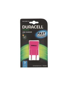 Duracell 2.1A seinälaturi pinkki
