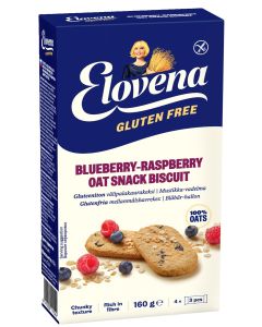 Elovena välipalakeksi 160g mustikka vadelma 10 kpl
