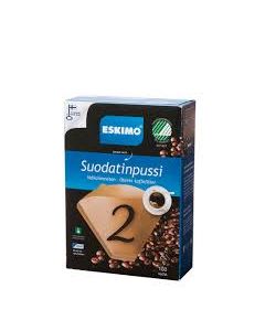 Eskimo suodatinpussi N:o 2 ruskea 100 kpl/pkt