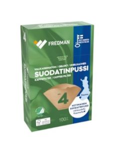 Suodatinpussi 1 x 4 ruskea 100kpl/pkt