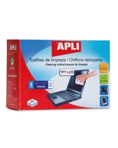 Puhdistusliina APLI kostea/kuiva 
TFT-/LCD 20+20