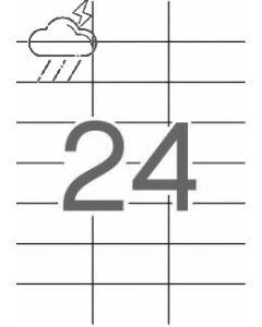 Tulostustarra 70x37 APLI 24-jak säänkestävä 20ark