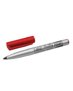 BIC PERM MARKER POCKET 1MM PUNAINEN 12kpl/pkt