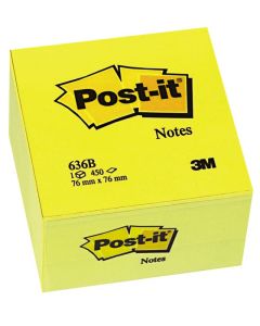 POST IT 636B Viestilappukuutio 76x76mm keltainen