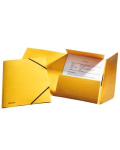 Kulmalukkokansio Esselte A4 läpillä kelt. 25kpl/pk