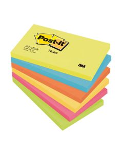 POST IT 655TFEN 76x127 Viestil. värilaj. 6nid/pkt