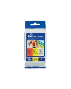 TZE-31M3 musta/pun-kelt-valk. 12mm x 8m