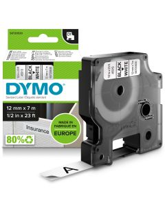 DYMO Tape D1 12mm x 7m black/white