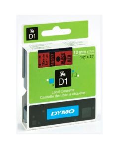 DYMO Tape D1 12mm x 7m black/red