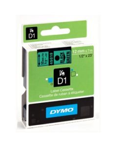 DYMO Tape D1 12mm x 7m black/green