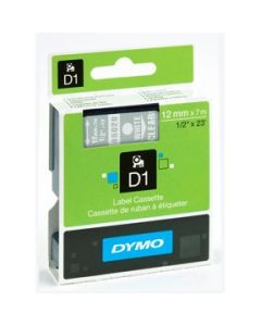DYMO Tape D1 12mm x 7m white/clear