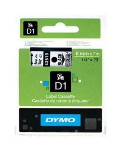 DYMO Tape D1 6mm x 7m black/clear