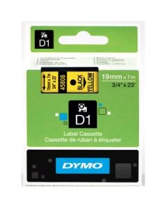 DYMO Tape D1 19mm x 7m black/yellow