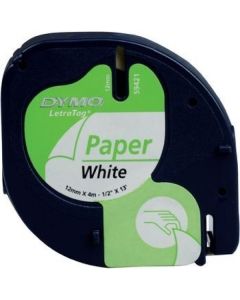 DYMO Tape LetraTag paper 12mm x 4m white