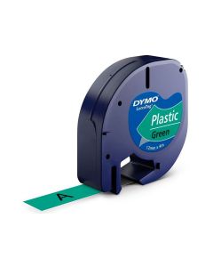 DYMO Tape LetraTag plastic 12mm x 4m green