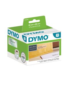 DYMO LW Osoitetarra 36x89 permanent transparent