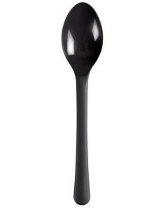 Ruokalusikka musta 50kpl/pss multiuse